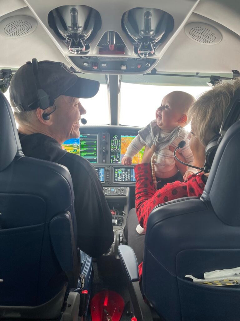 family in a vision jet