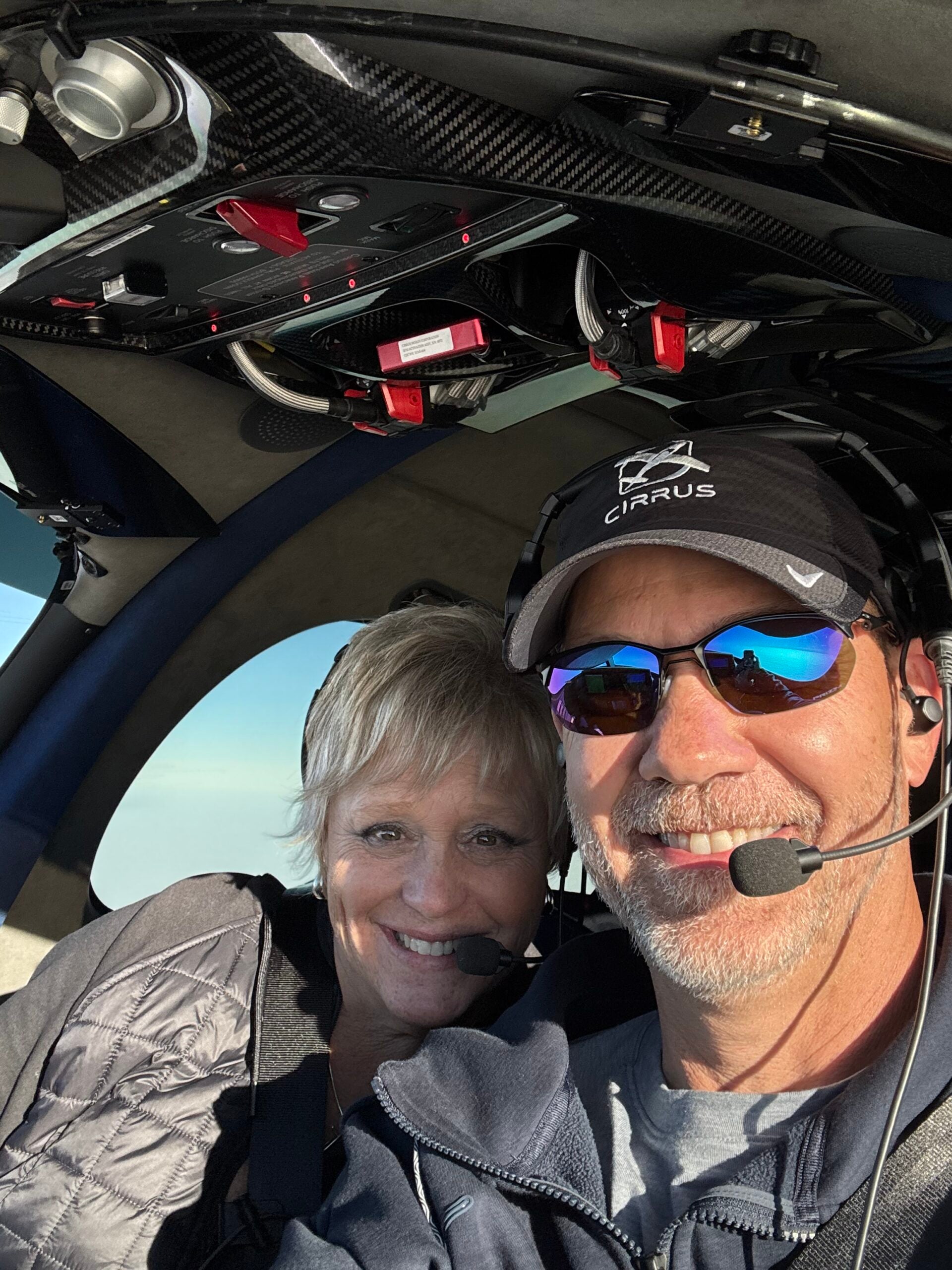 couple inside of plane