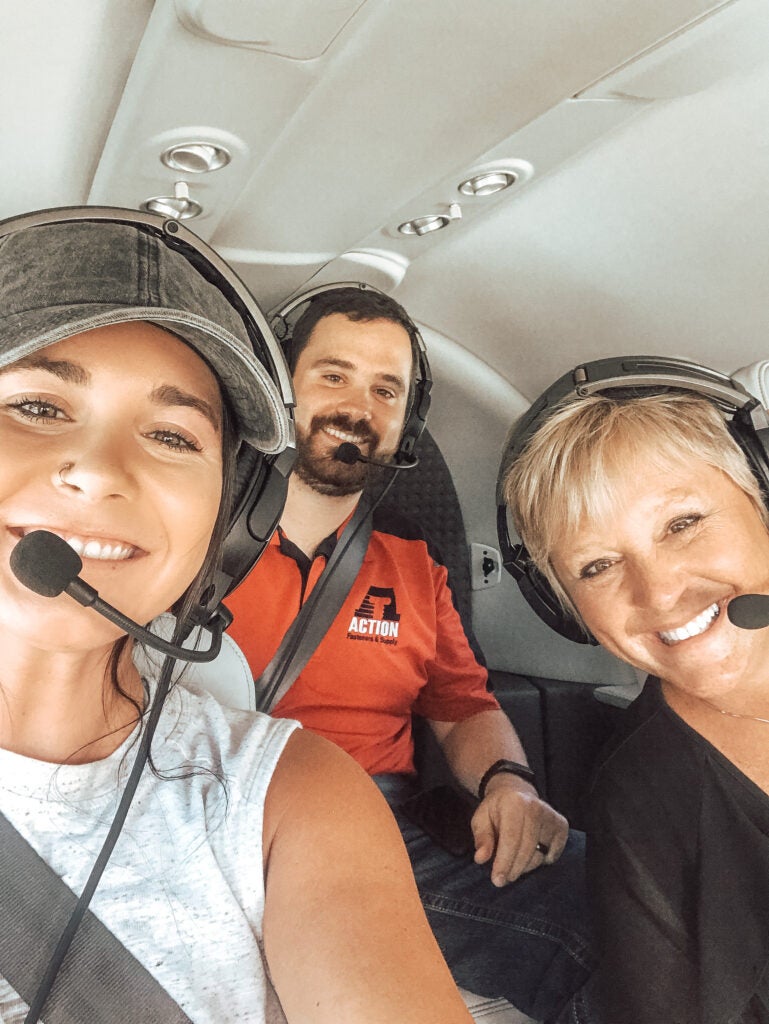 family in a vision jet