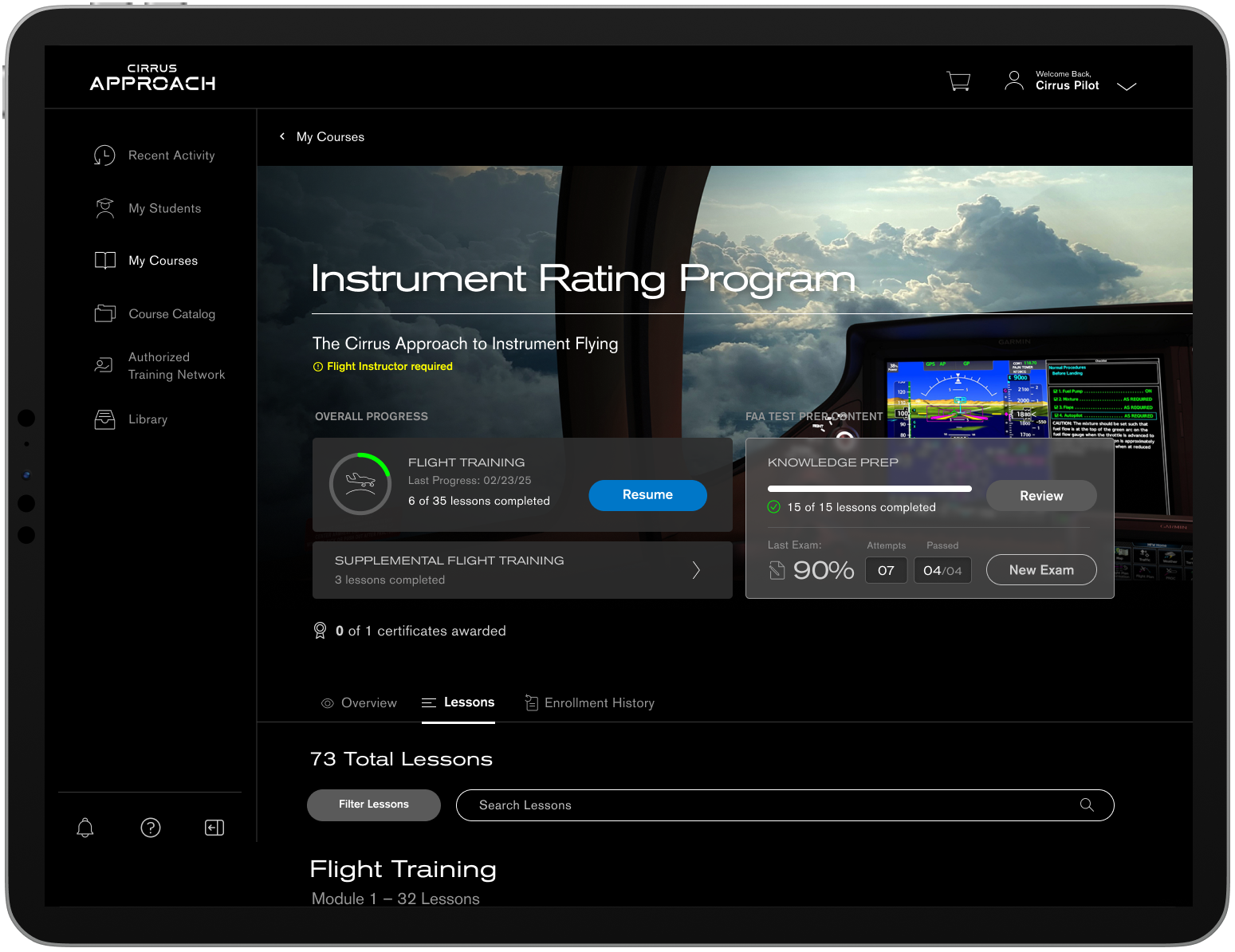 Cirrus Introduces New Instrument Rating Program 