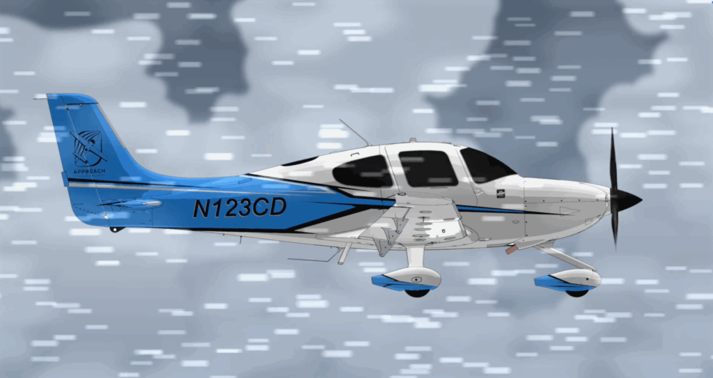 plane flying through icing weather